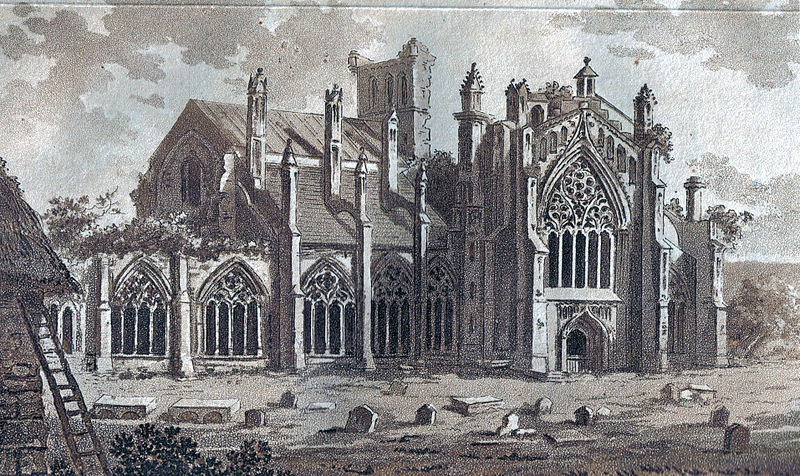 Melrose Abbey in 1800