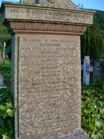 Ronald McAlister, Sexton Kilkerran Cemetery